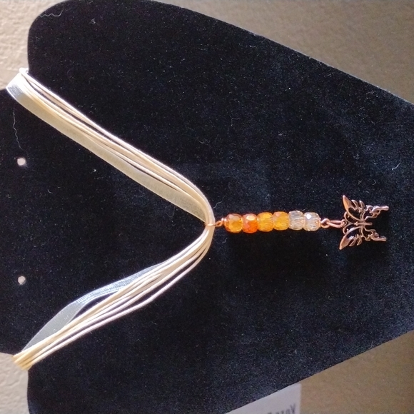 A & C creations Jewelry - Orange ombre butterfly necklace